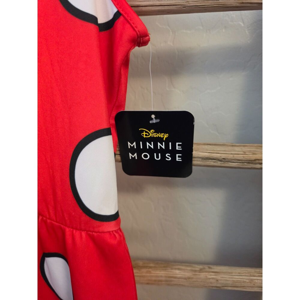 NWT Disney Minnie Mouse Dress Womens L Red Polka Dot Halloween Disneybound